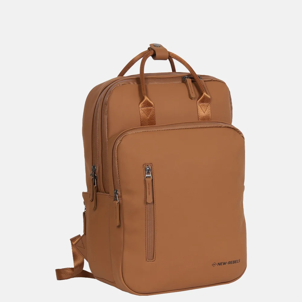 New Rebels William rugzak 15.6 inch cognac | 017629-Cognac